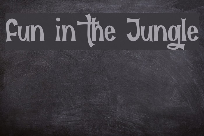 Fun in the Jungle Font examples