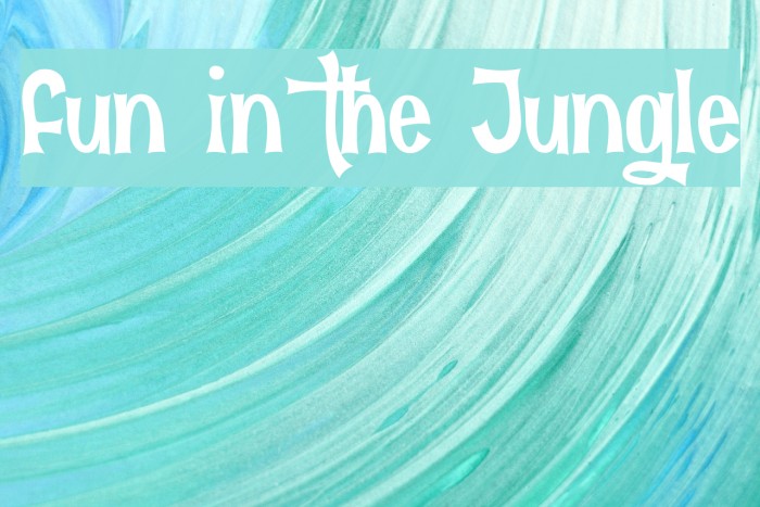 Fun in the Jungle Font examples