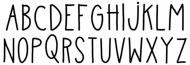 FunField-Regular Schriftart Kleinbuchstaben