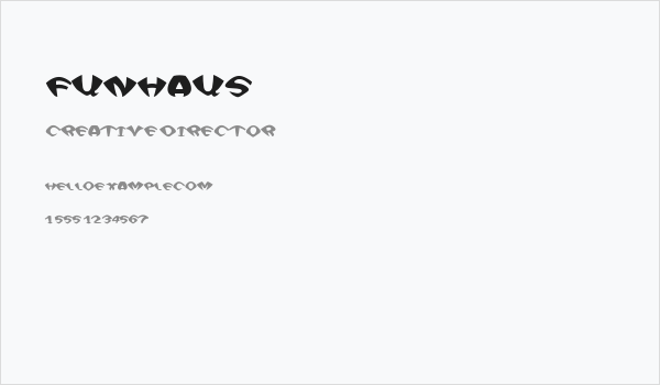 FunHaus Business Card