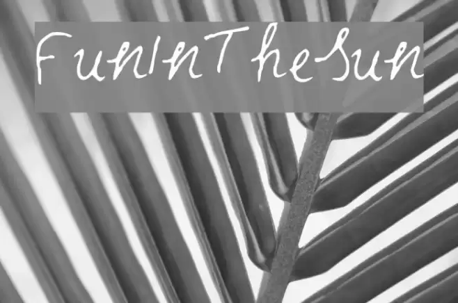 FunInTheSun Font examples