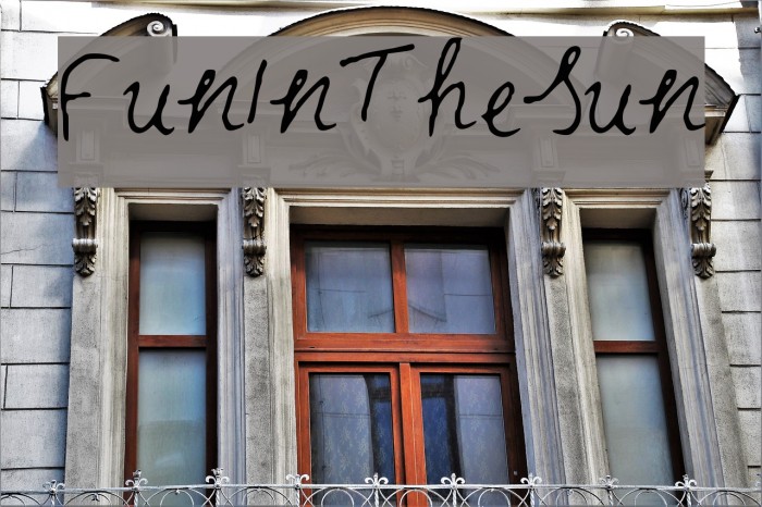 FunInTheSun Font examples