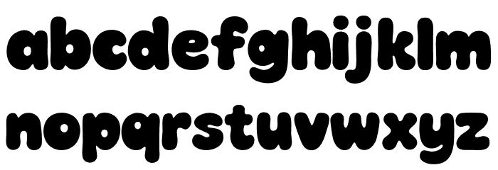 FunLetters Schriftart Kleinbuchstaben