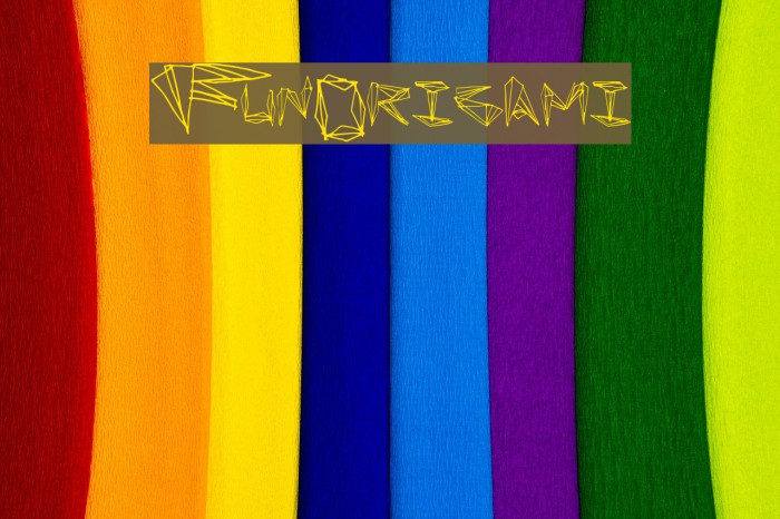 FunOrigami Font examples