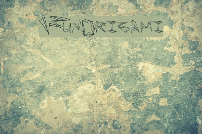 FunOrigami Font examples