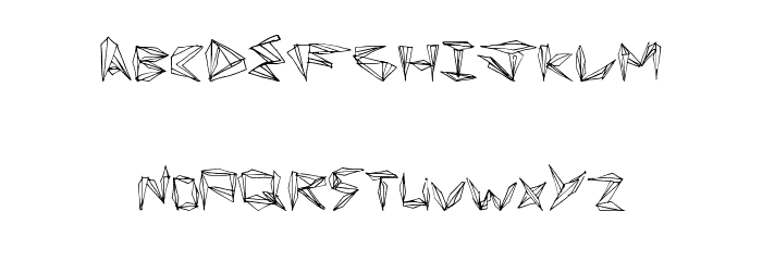 FunOrigami Font LOWERCASE