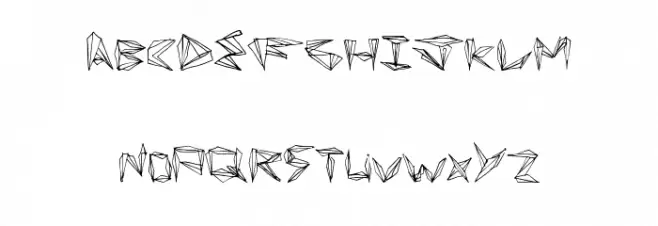 FunOrigami Schriftart Kleinbuchstaben