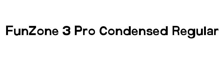 FunZone 3 Pro Condensed Regular  免费字体下载