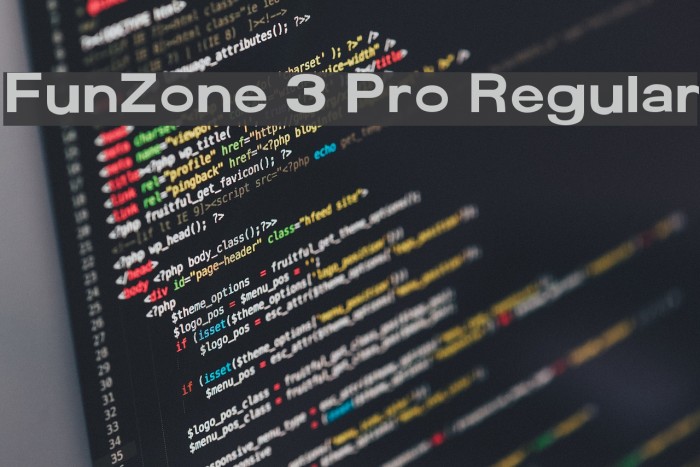 FunZone 3 Pro Regular Font examples