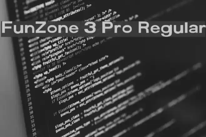 FunZone 3 Pro Regular フォント examples