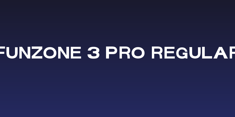 FunZone 3 Pro Regular Social Header