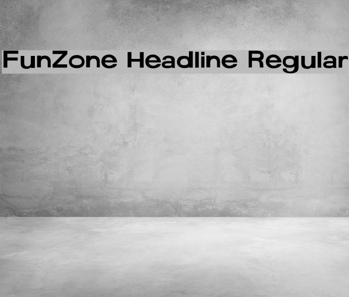 FunZone Headline Regular Font examples