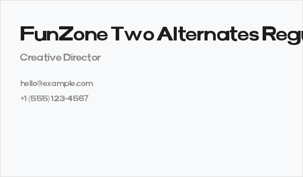 FunZone Two Alternates Regular Business Card