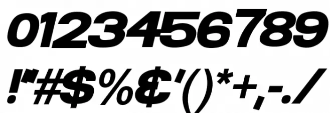 FunZone Two Bold Italic Font OTHER CHARS