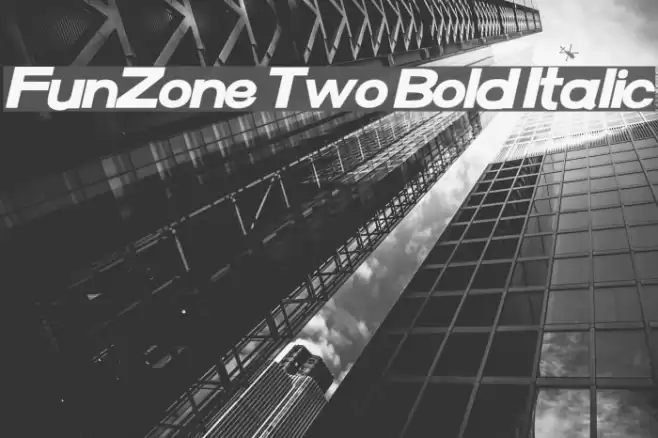 FunZone Two Bold Italic Font examples