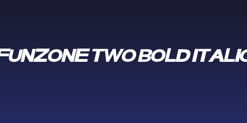 FunZone Two Bold Italic Social Header