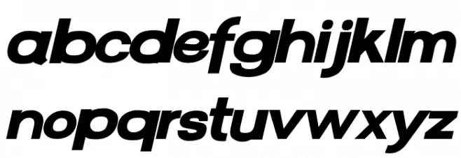 FunZone Two Bold Italic Caratteri MINUSCOLO