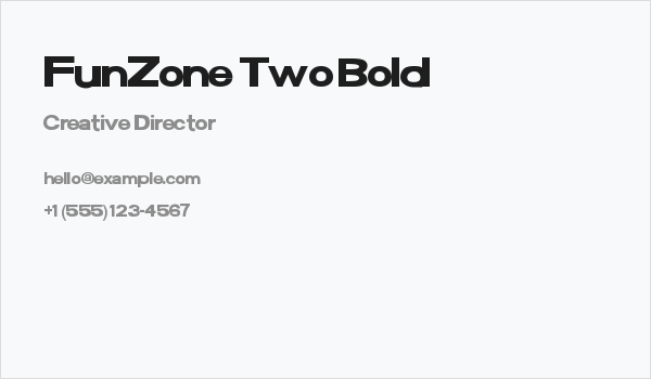 FunZone Two Bold Business Card