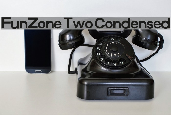 FunZone Two Condensed Font examples