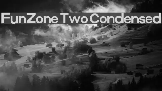 FunZone Two Condensed Font examples