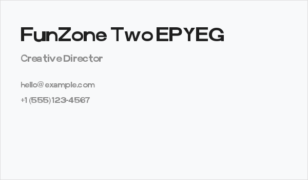 FunZone Two EPYEG Business Card