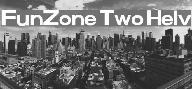 FunZone Two Helv Font examples