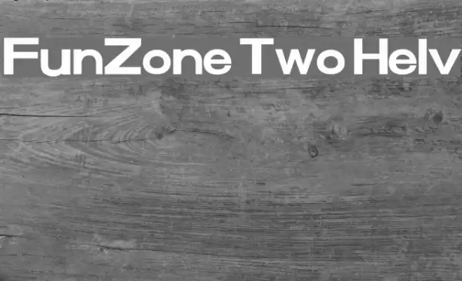 FunZone Two Helv Font examples