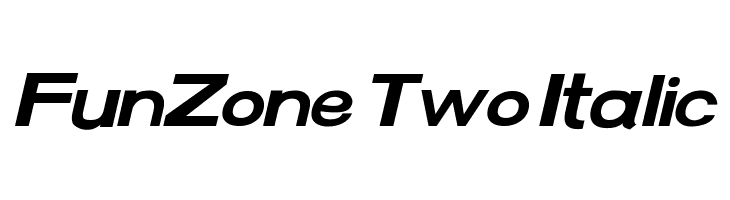 FunZone Two Italic  les polices de caractères gratuit tlcharger