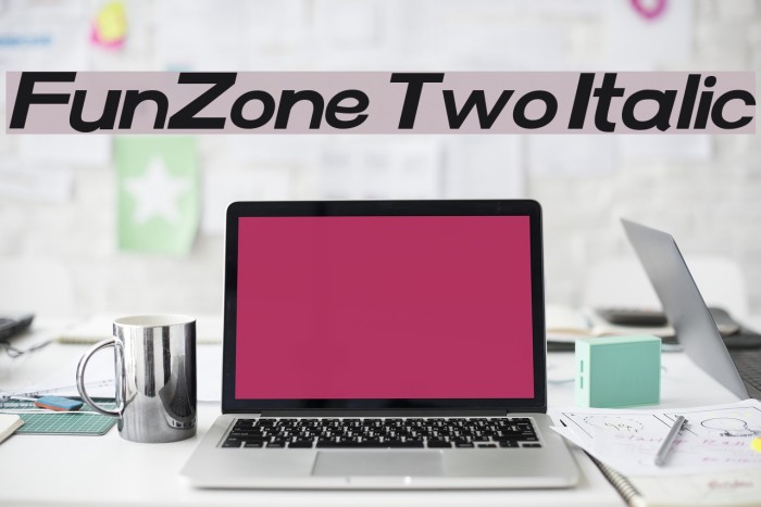 FunZone Two Italic Font examples
