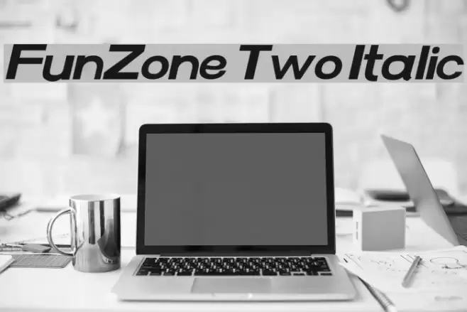 FunZone Two Italic Font examples