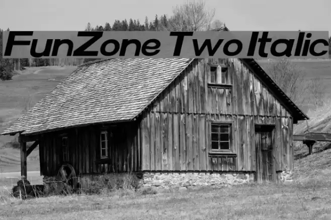 FunZone Two Italic Font examples