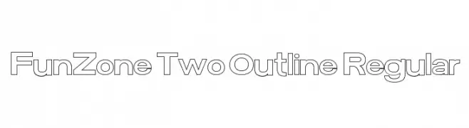 FunZone Two Outline Regular  Fuentes Gratis Descargar