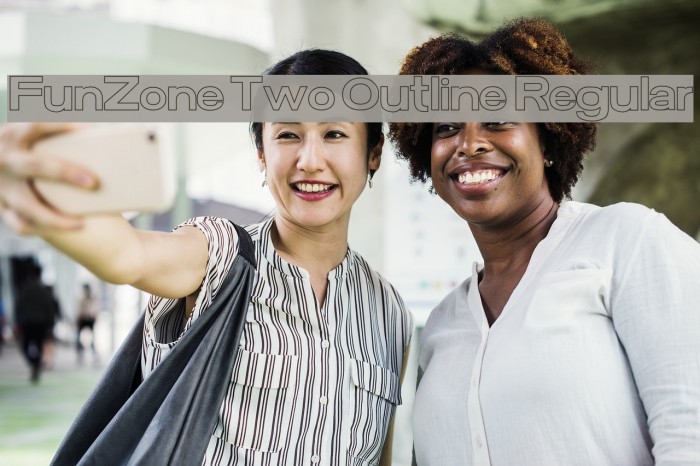 FunZone Two Outline Regular フォント examples