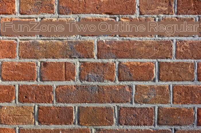 FunZone Two Outline Regular フォント examples