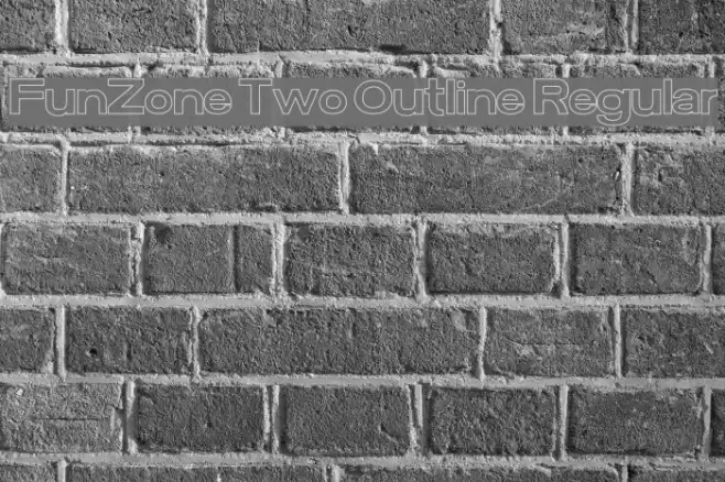 FunZone Two Outline Regular フォント examples