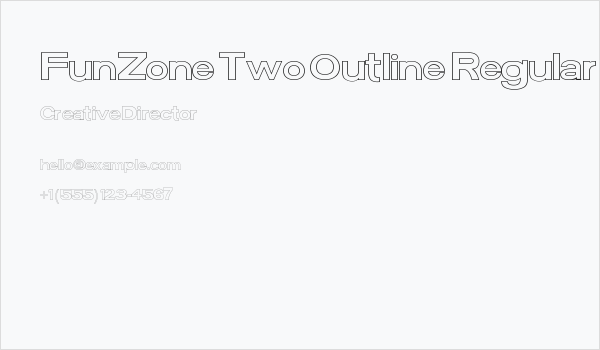 FunZone Two Outline Regular Business Card