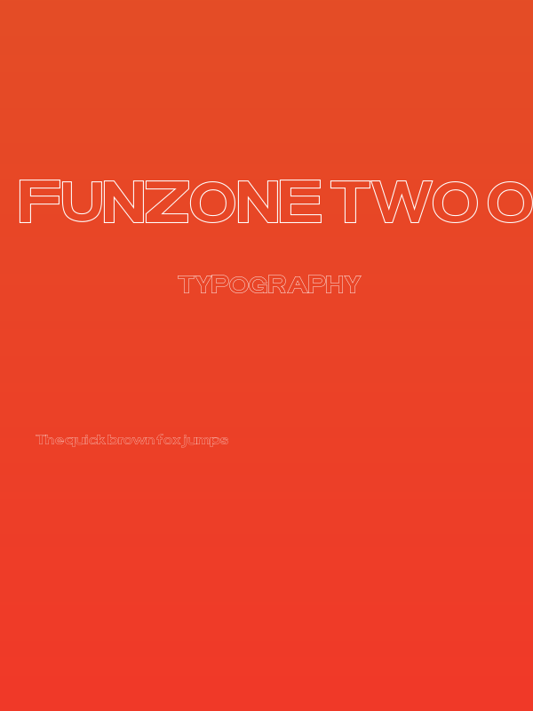 FunZone Two Outline Regular Poster