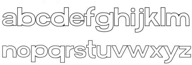 FunZone Two Outline Regular フォント 小文字