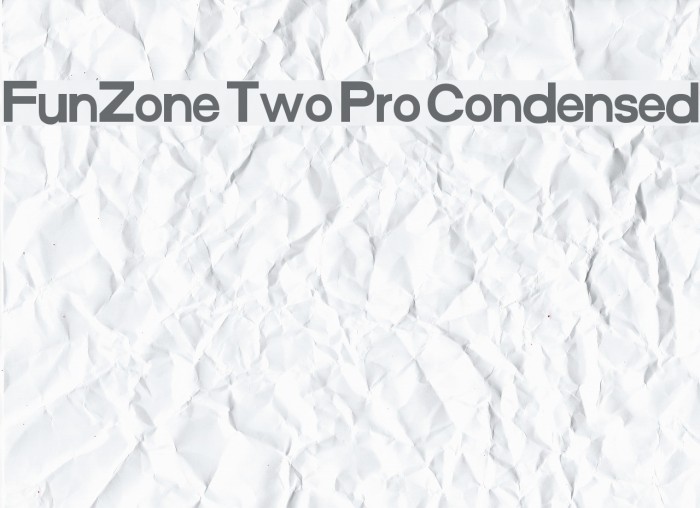 FunZone Two Pro Condensed Font examples