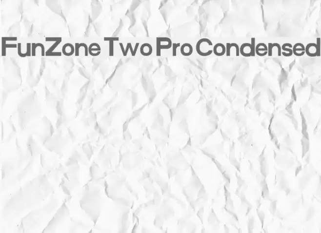 FunZone Two Pro Condensed Font examples