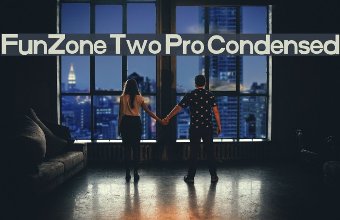 FunZone Two Pro Condensed Font examples