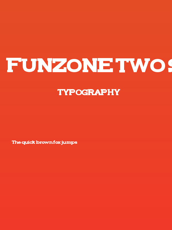 FunZone Two Serif Bold Poster
