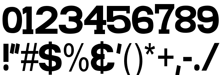 FunZone Two Serif Condensed Font OTHER CHARS