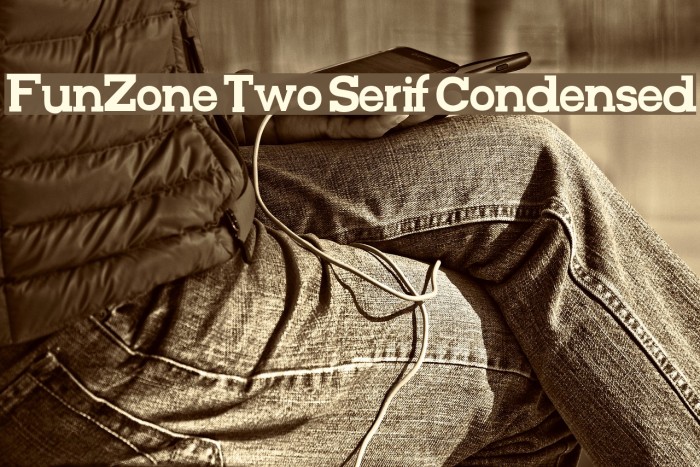 FunZone Two Serif Condensed Font examples