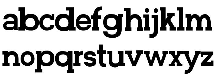FunZone Two Serif Condensed Font LOWERCASE
