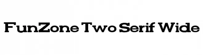 FunZone Two Serif Wide  नि: शुल्क फ़ॉन्ट्स डाउनलोड