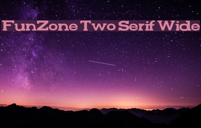 FunZone Two Serif Wide Font examples