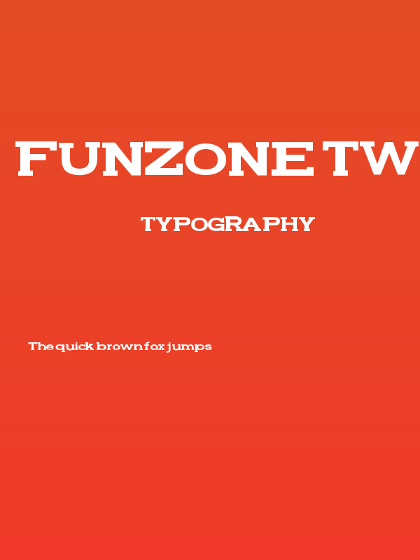 FunZone Two Serif Wide Poster