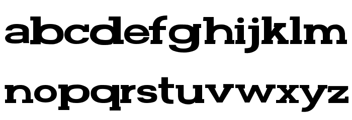 FunZone Two Serif Wide Font LOWERCASE