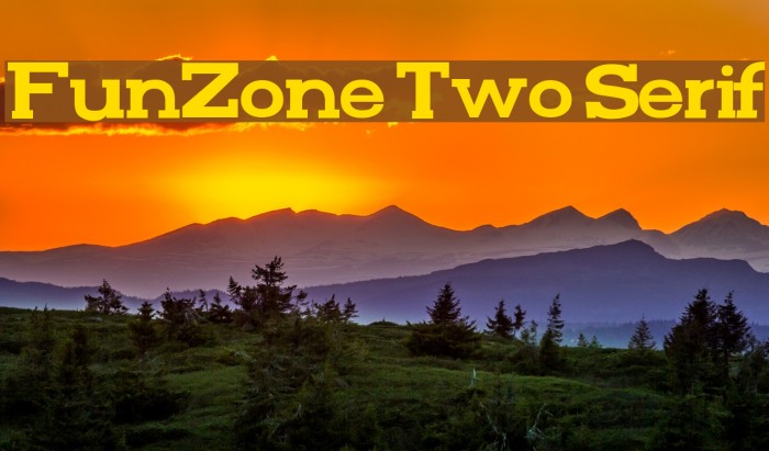 FunZone Two Serif Font examples